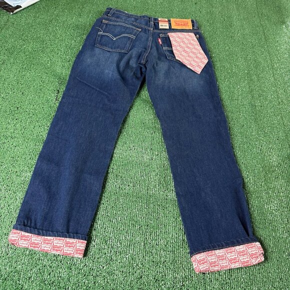 Levi’s 502 Vertical Stretch Regular Taper Midrise Rare Blue Jeans Size 27x27 NEW - Picture 11 of 15